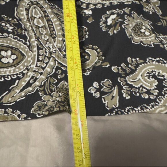 Vintage Black Paisley Print Button-Up Shirt By Notations M - Picture 7 of 7